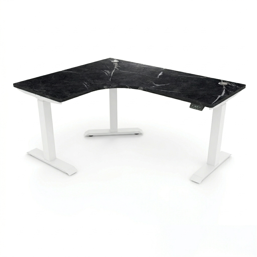 [Customizable] L-Shaped Electric Height Adjustable Desk, Premium Table Top