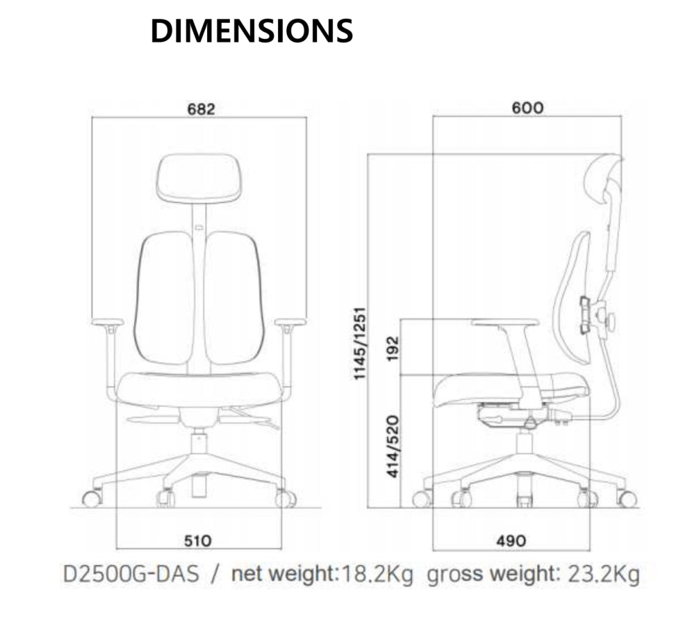 Gold Renewal Ergonomic Chair, White Frame