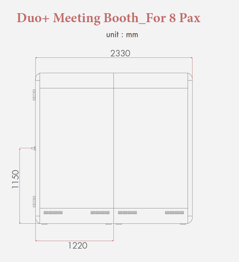 Duo+ Meeting Pod With UV-C Lamp