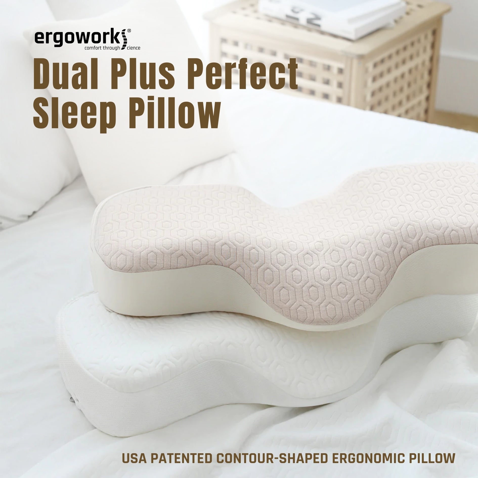 ERGOWORKS - EW-DPP03-WH - Dual Plus Perfect Sleep Pillow