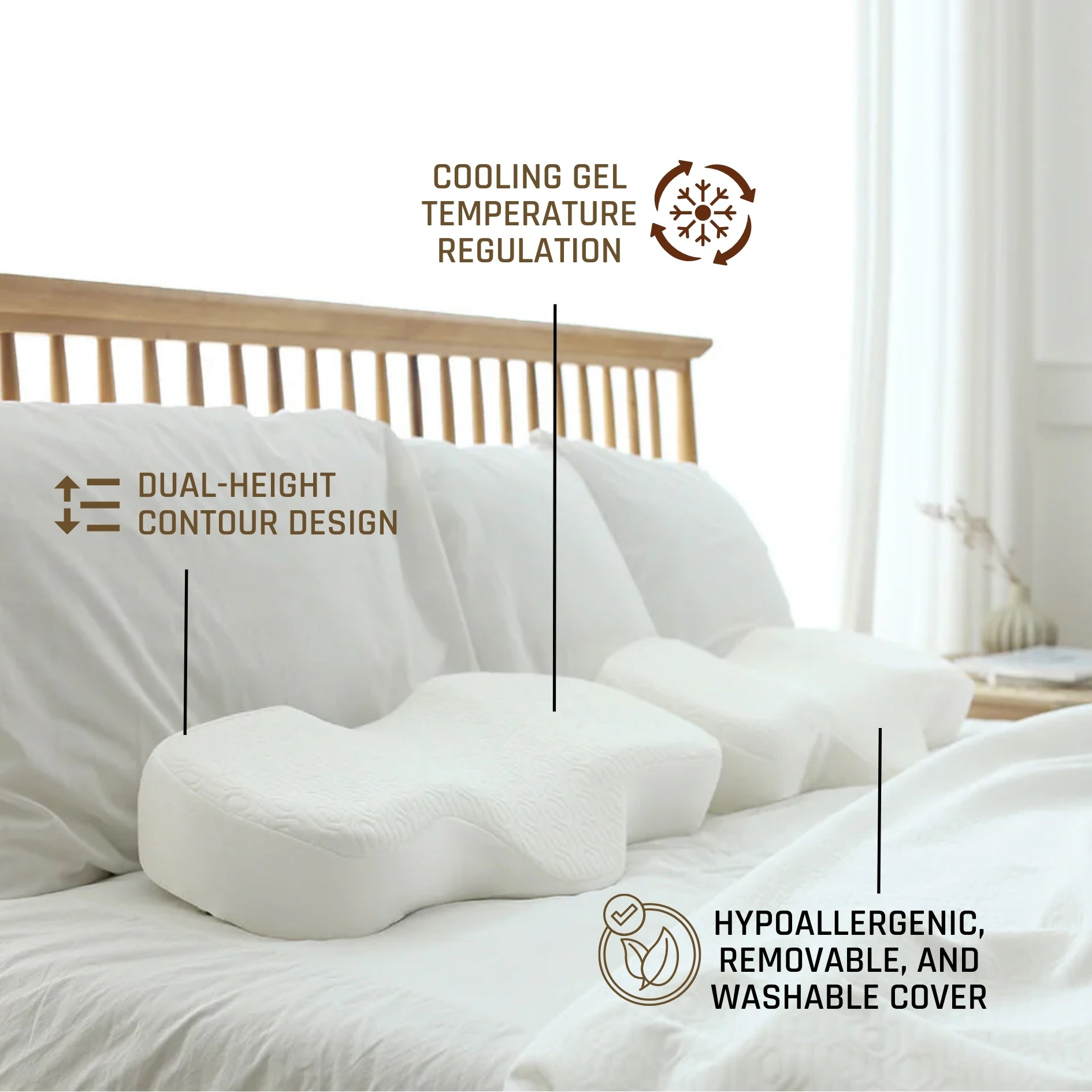 ERGOWORKS - EW-DPP03-WH - Dual Plus Perfect Sleep Pillow