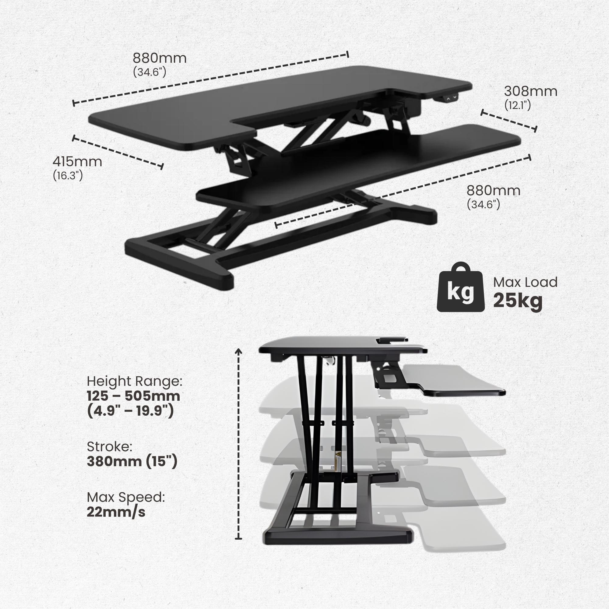 Electric Sit Stand Desk Converter (M Series)