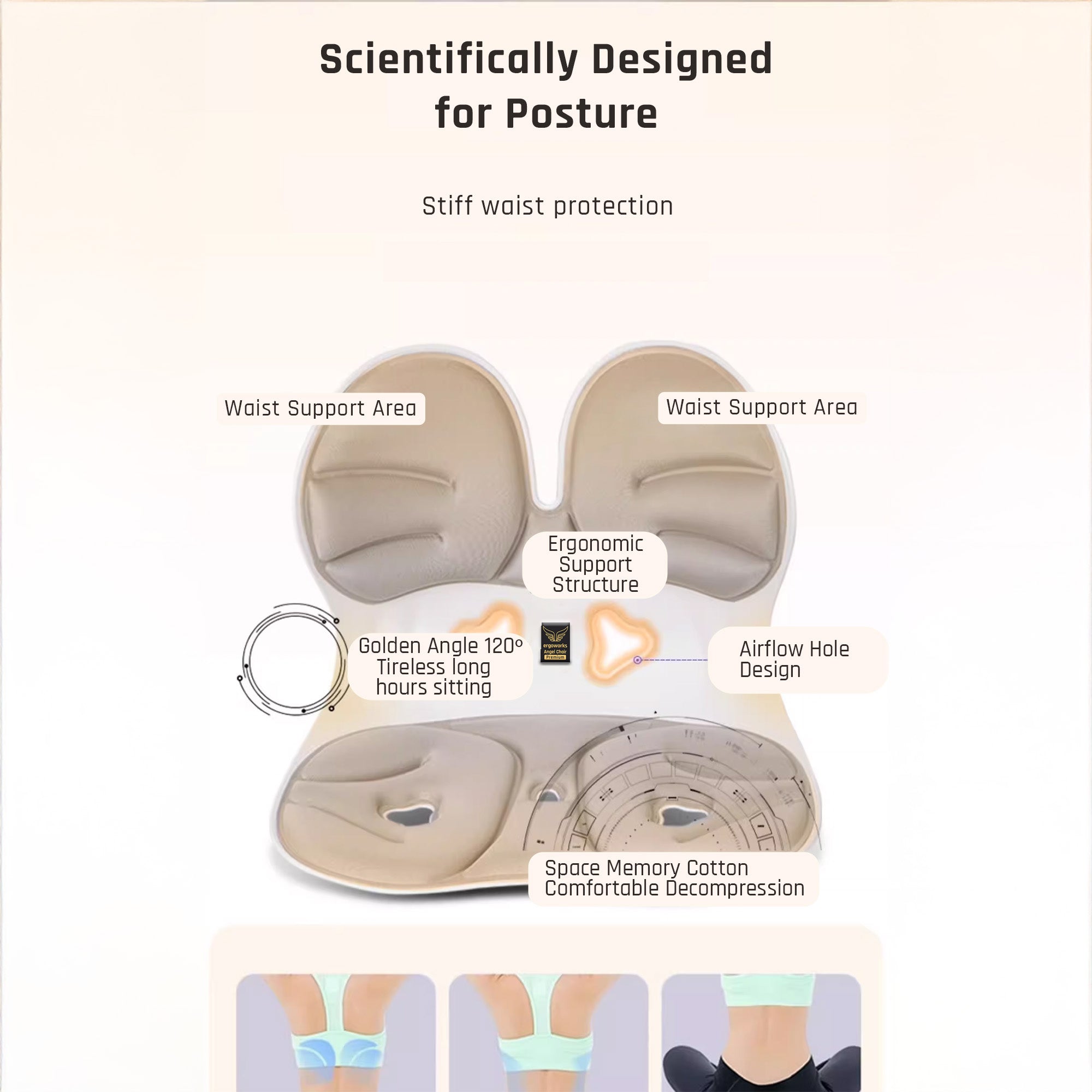 Posture Correction Angel Chair Seat Support