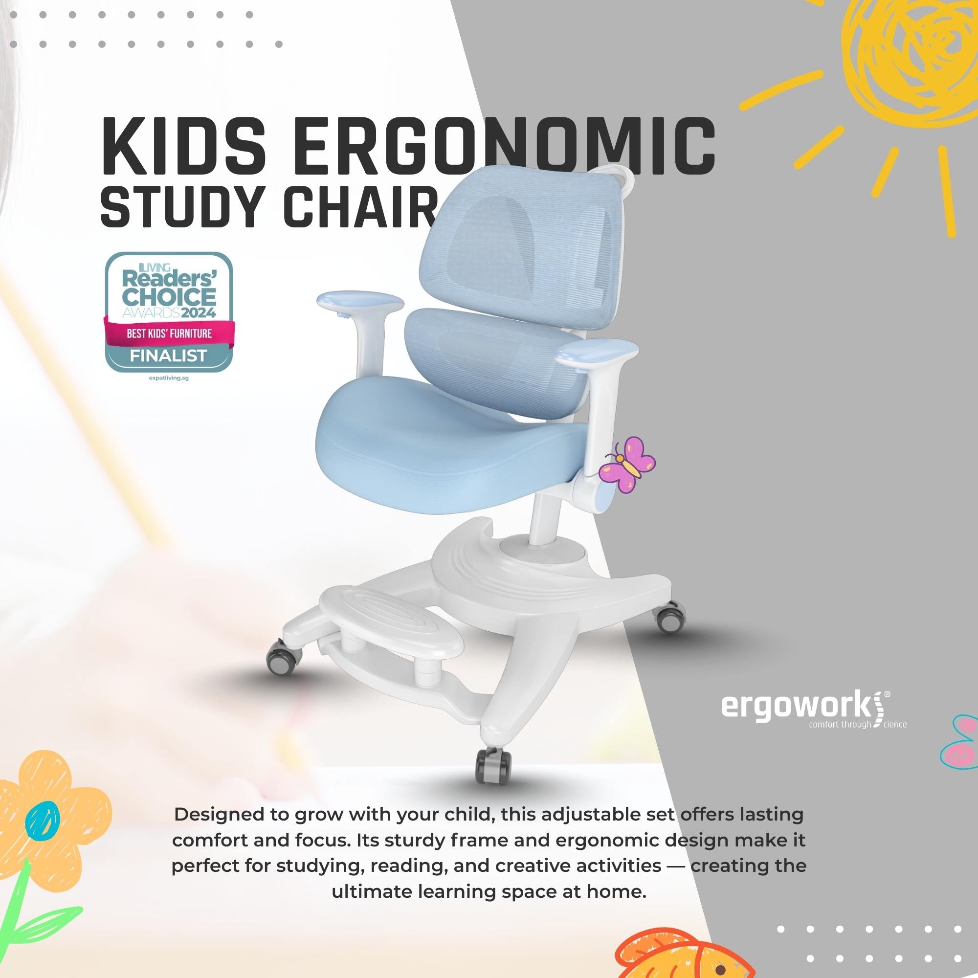 Impact Kids Ergonomic Study Chair [Colour Options Available]
