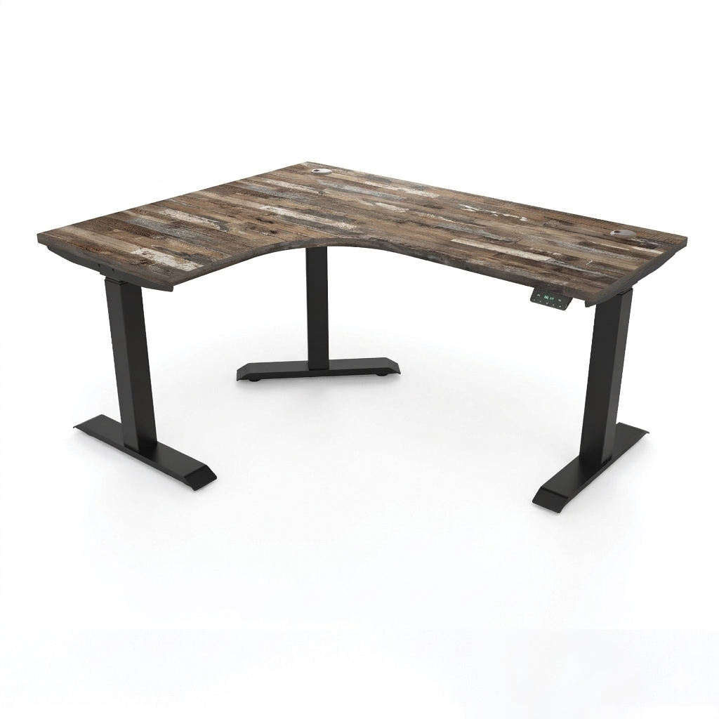 [Customizable] L-Shaped Electric Height Adjustable Desk, Premium Table Top