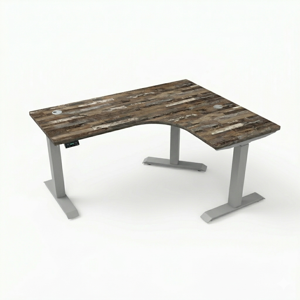 [Customizable] L-Shaped Electric Height Adjustable Desk, Premium Table Top
