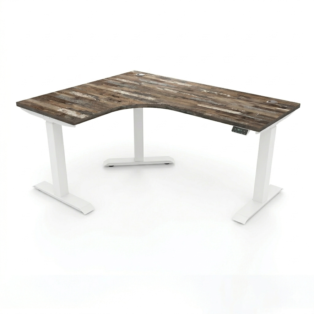[Customizable] L-Shaped Electric Height Adjustable Desk, Premium Table Top