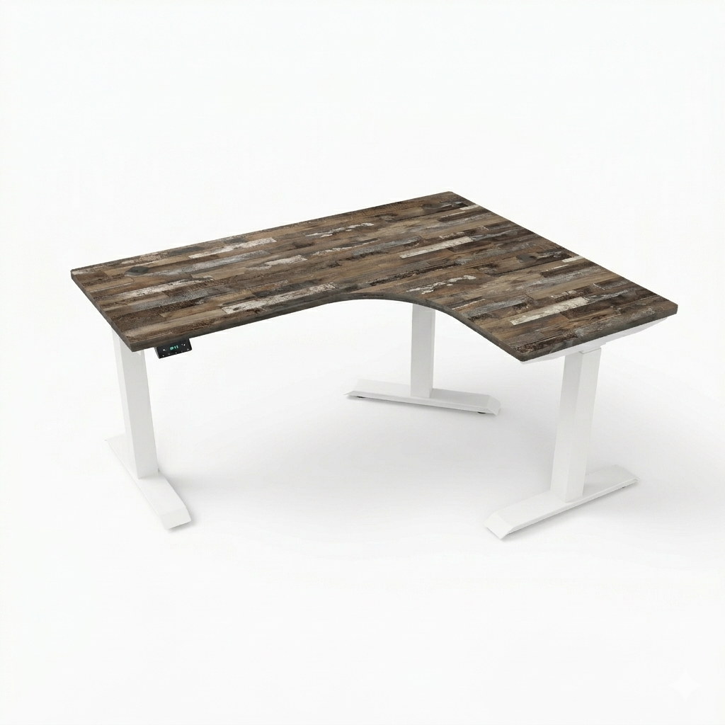 [Customizable] L-Shaped Electric Height Adjustable Desk, Premium Table Top