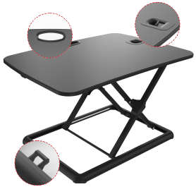 Ultra-slim Sit Stand Desk Converter For Laptop FS-ML1-BK