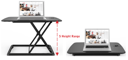 Ultra-slim Sit Stand Desk Converter For Laptop FS-ML1-BK