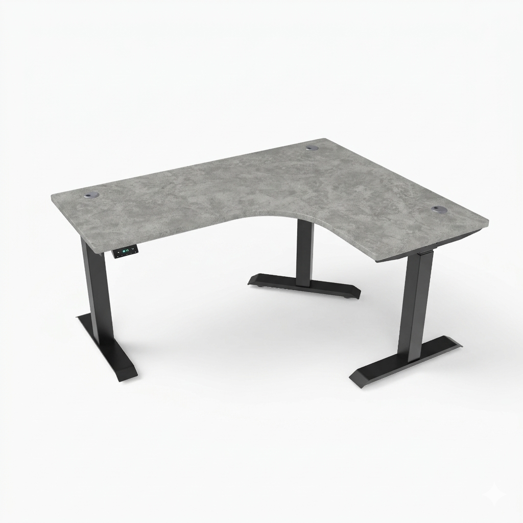 [Customizable] L-Shaped Electric Height Adjustable Desk, Premium Table Top