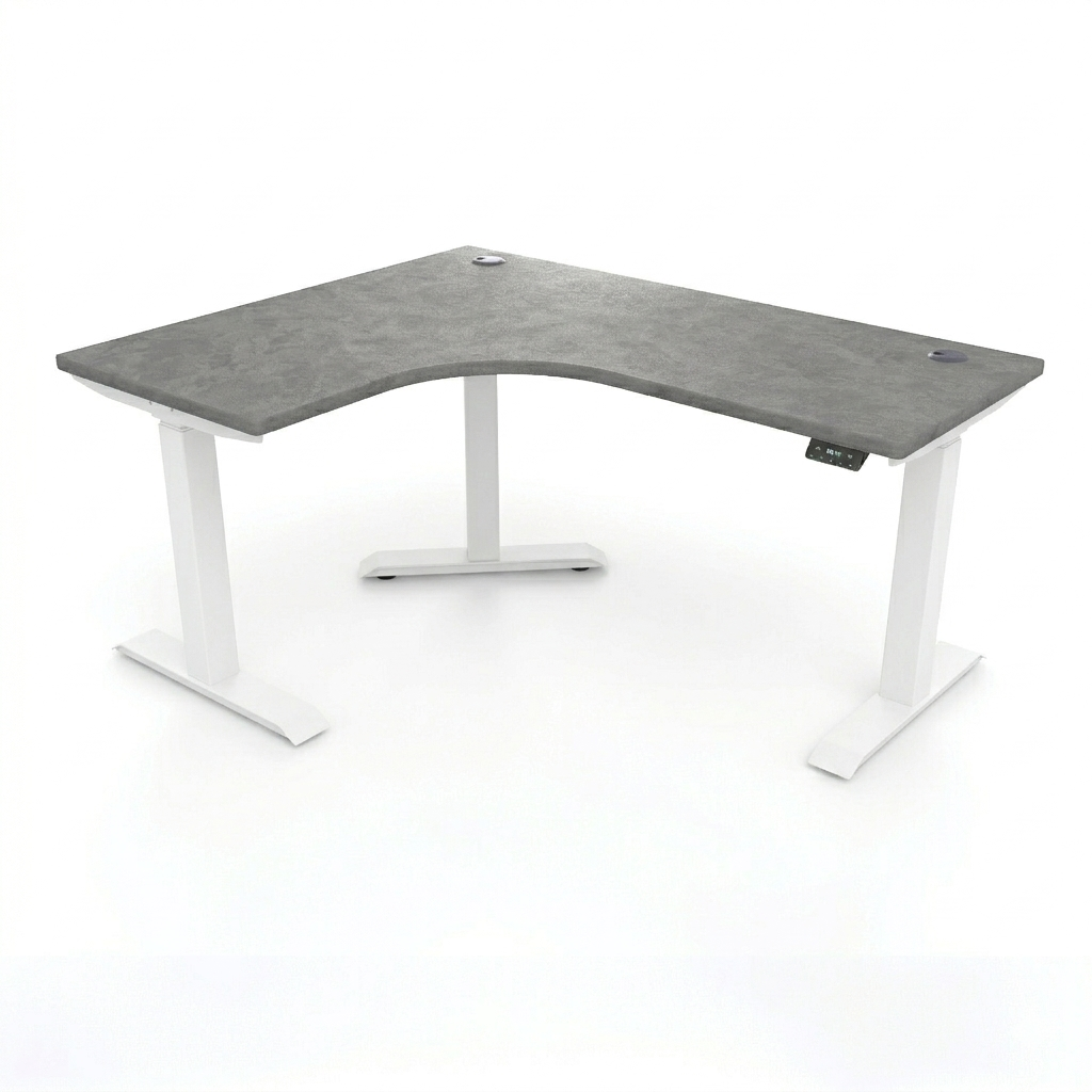 [Customizable] L-Shaped Electric Height Adjustable Desk, Premium Table Top