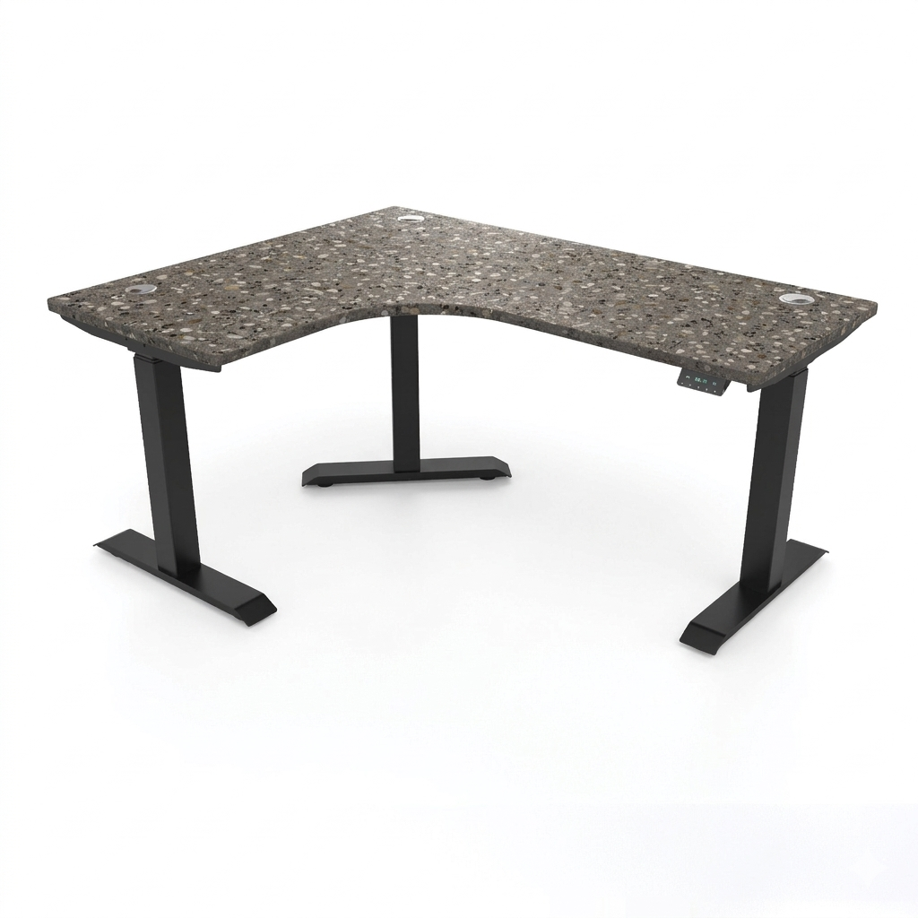 [Customizable] L-Shaped Electric Height Adjustable Desk, Premium Table Top