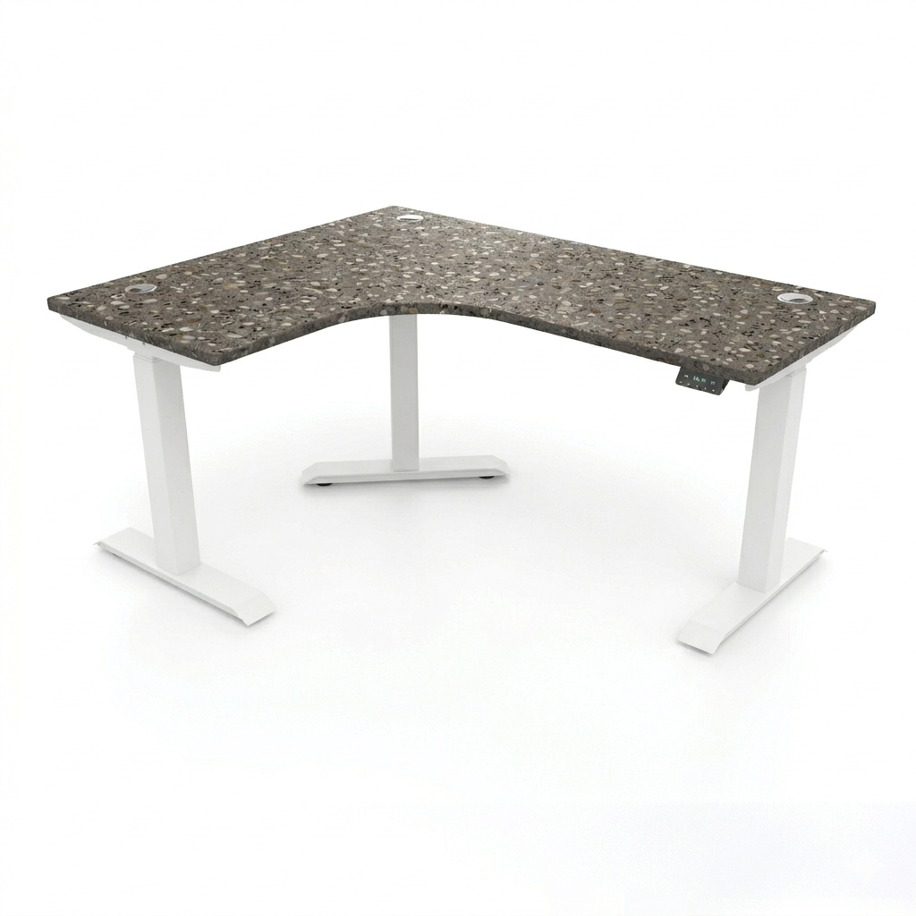 [Customizable] L-Shaped Electric Height Adjustable Desk, Premium Table Top
