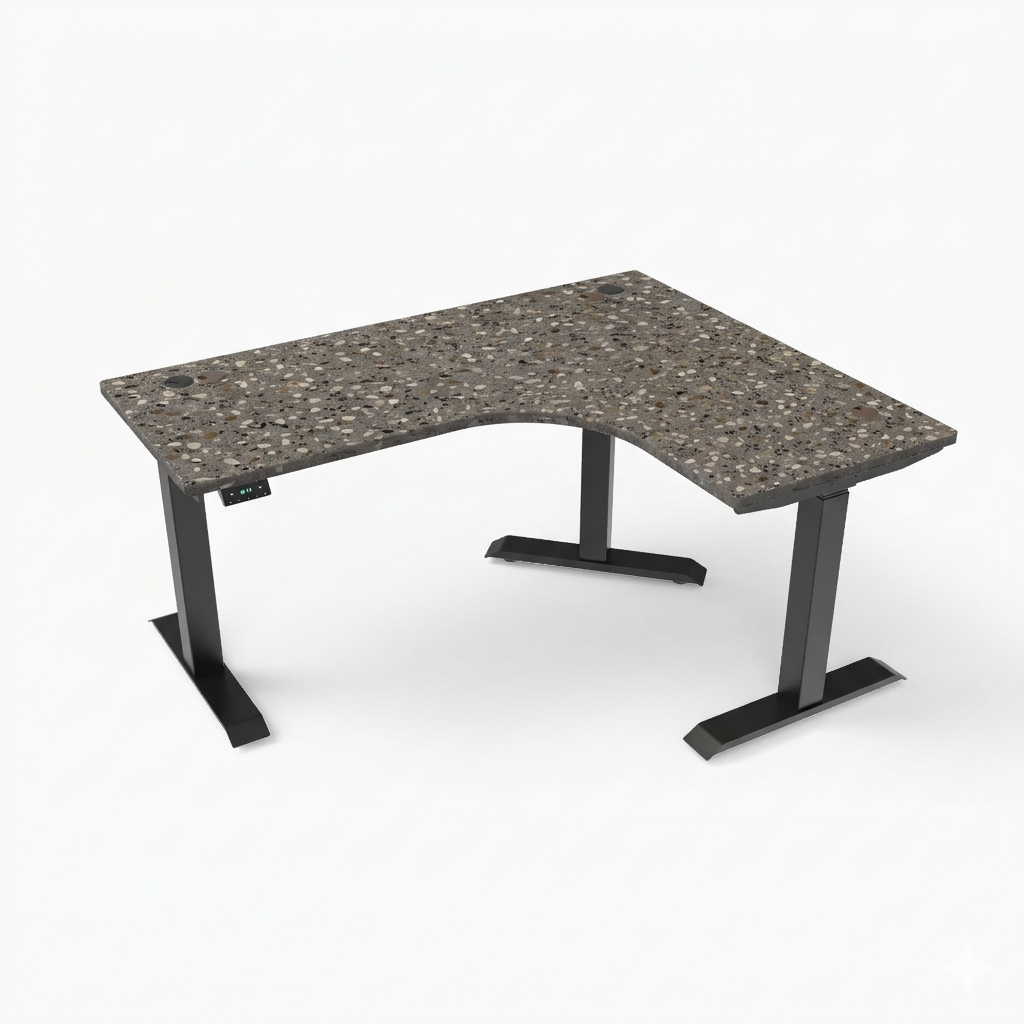 [Customizable] L-Shaped Electric Height Adjustable Desk, Premium Table Top