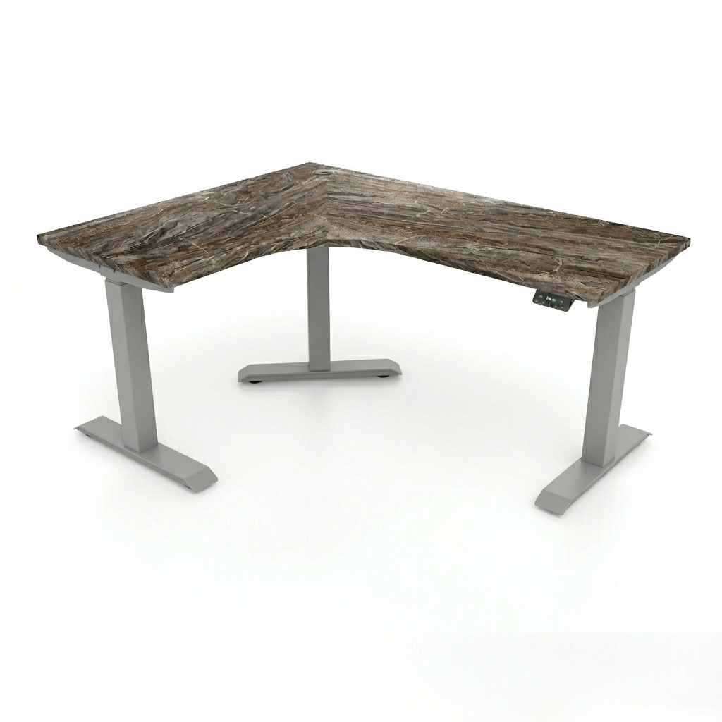 [Customizable] L-Shaped Electric Height Adjustable Desk, Premium Table Top