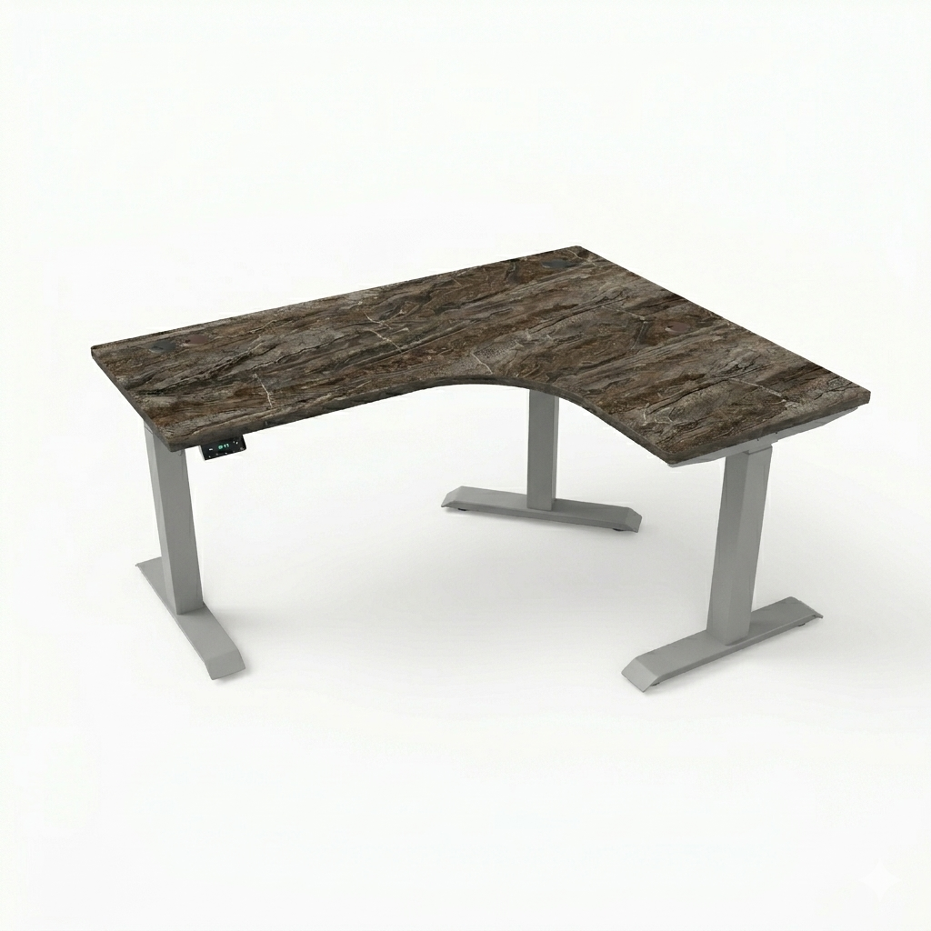 [Customizable] L-Shaped Electric Height Adjustable Desk, Premium Table Top