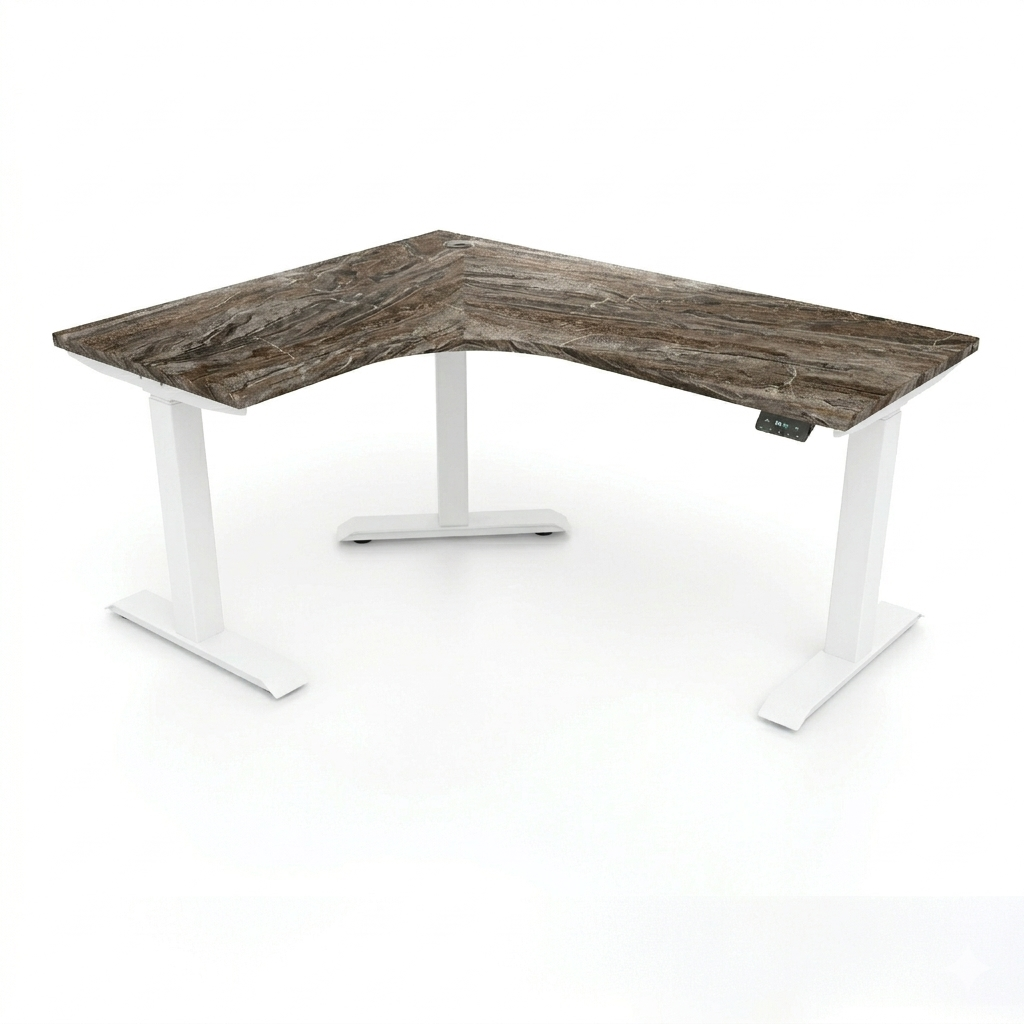 [Customizable] L-Shaped Electric Height Adjustable Desk, Premium Table Top