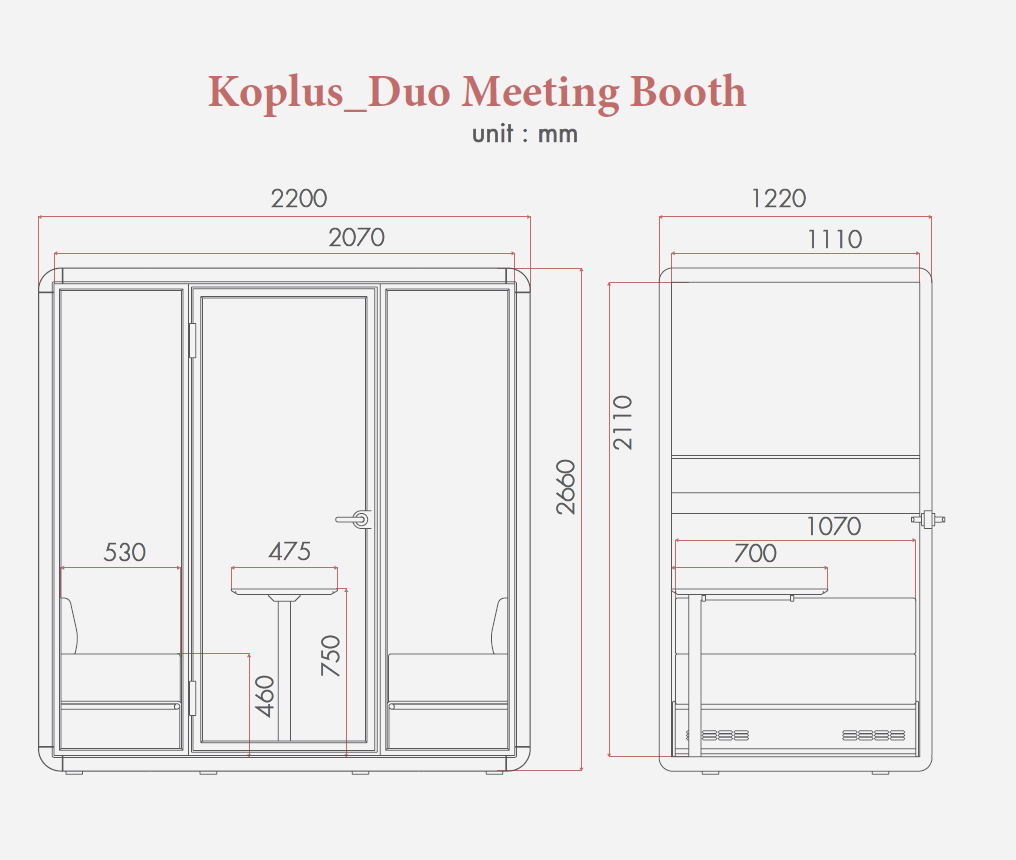 KOLO DUO Meeting Pod With UV-C Lamp