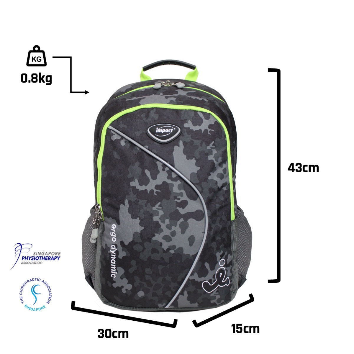 IMPACT - IPEG-158 Ergo-Comfort Spinal Support Backpack