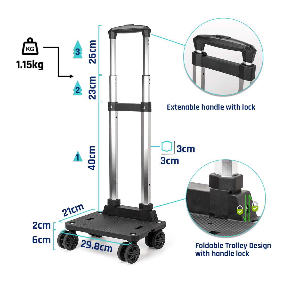 IMPACT - IP-2300 - Impact Ergo-Comfort Spinal Support Detachable Trolley Backpack